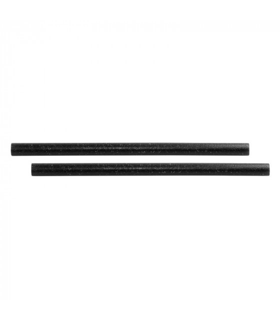 PAILLES DROITES NOIRES SIER DIPOSABLES REFORK 8MM/15CM LOT DE 100 dans PAILLES ET CHALUMEAUX