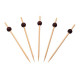 PIQUES EN BAMBOU AVEC BOULE NOIRE SIER DISPOSABLES 120MM LOT DE 250
