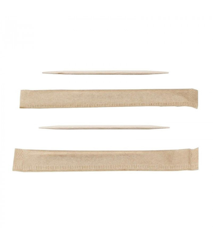 CURE-DENTS EN BOIS FSC© SIER DISPOSABLES 65MM LOT DE 1000 dans EMBALLAGE EN BOIS