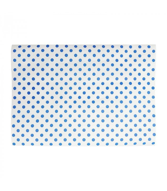 PAPIER D'EMBALLAGE BURGER FIESTA COMPOSTABLE POINTS BLEUS 250X350 LOT DE 200 dans EMBALLAGE EN CARTON ET PAPIER