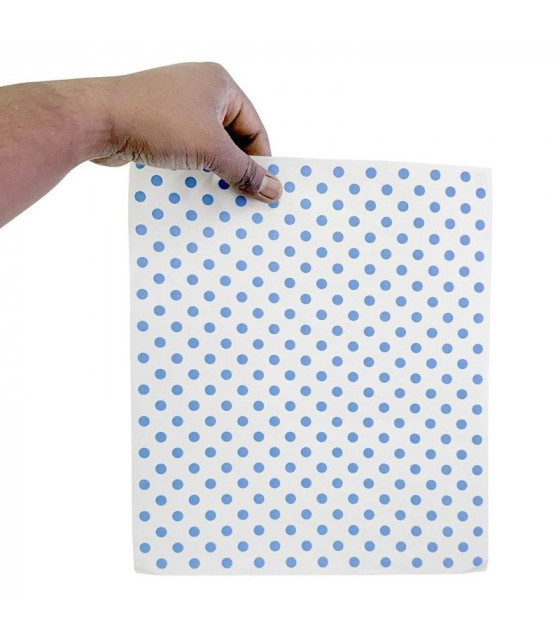 PAPIER D'EMBALLAGE BURGER FIESTA COMPOSTABLE POINTS BLEUS 250X350 LOT DE 200 dans EMBALLAGE EN CARTON ET PAPIER