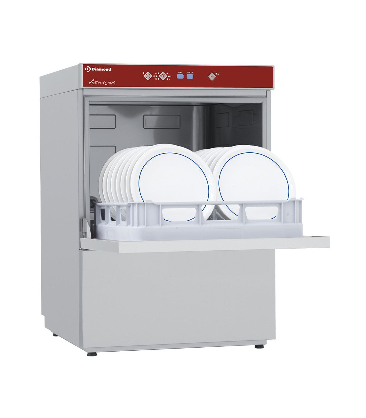 LAVE-VAISSELLE PANIER 500X500MM + POMPE DECHARGE + BREAK-TANK DIAMOND dans LAVE VAISSELLE FRONTAL