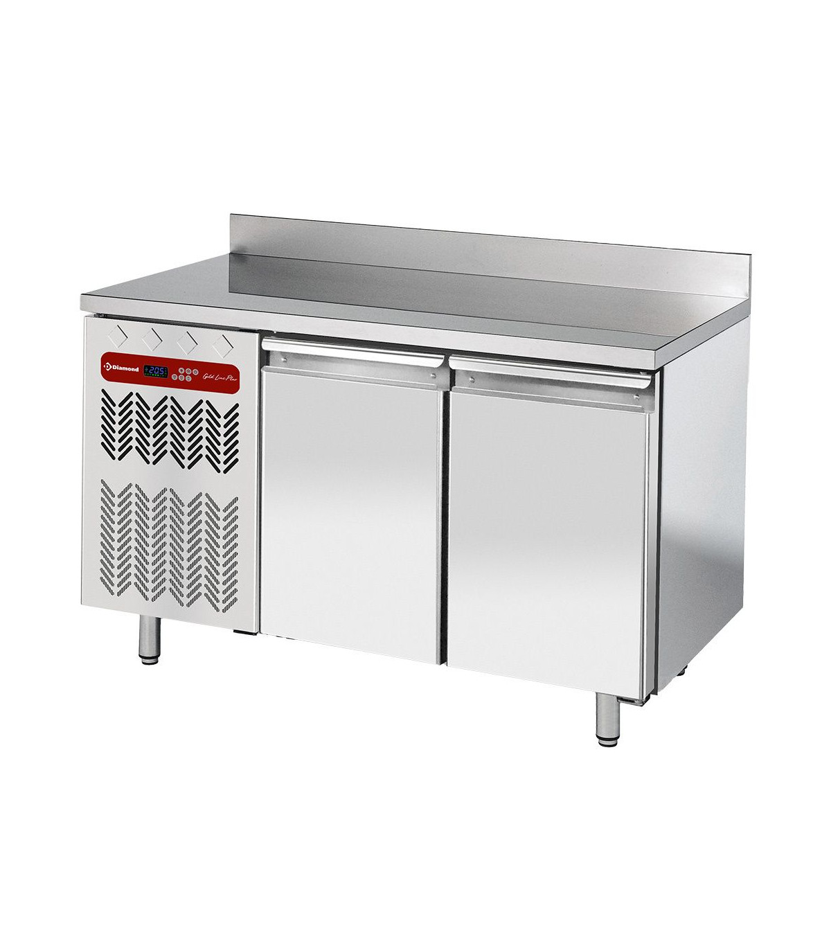 TABLE FRIGORIFIQUE MURALE VENTILEE 2 PORTES GN1/1 260LT GROUPE A GAUCHE DIAMOND dans TABLES REFRIGEREES
