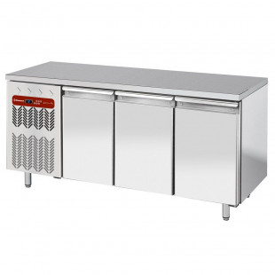 TABLE FRIGORIFIQUE VENTILEE 3 PORTES GN1/1 GROUPE A GAUCHE DIAMOND dans TABLES REFRIGEREES