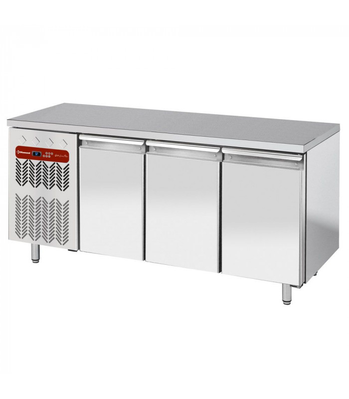 TABLE FRIGORIFIQUE VENTILEE 3 PORTES GN1/1 GROUPE A GAUCHE DIAMOND dans TABLES REFRIGEREES