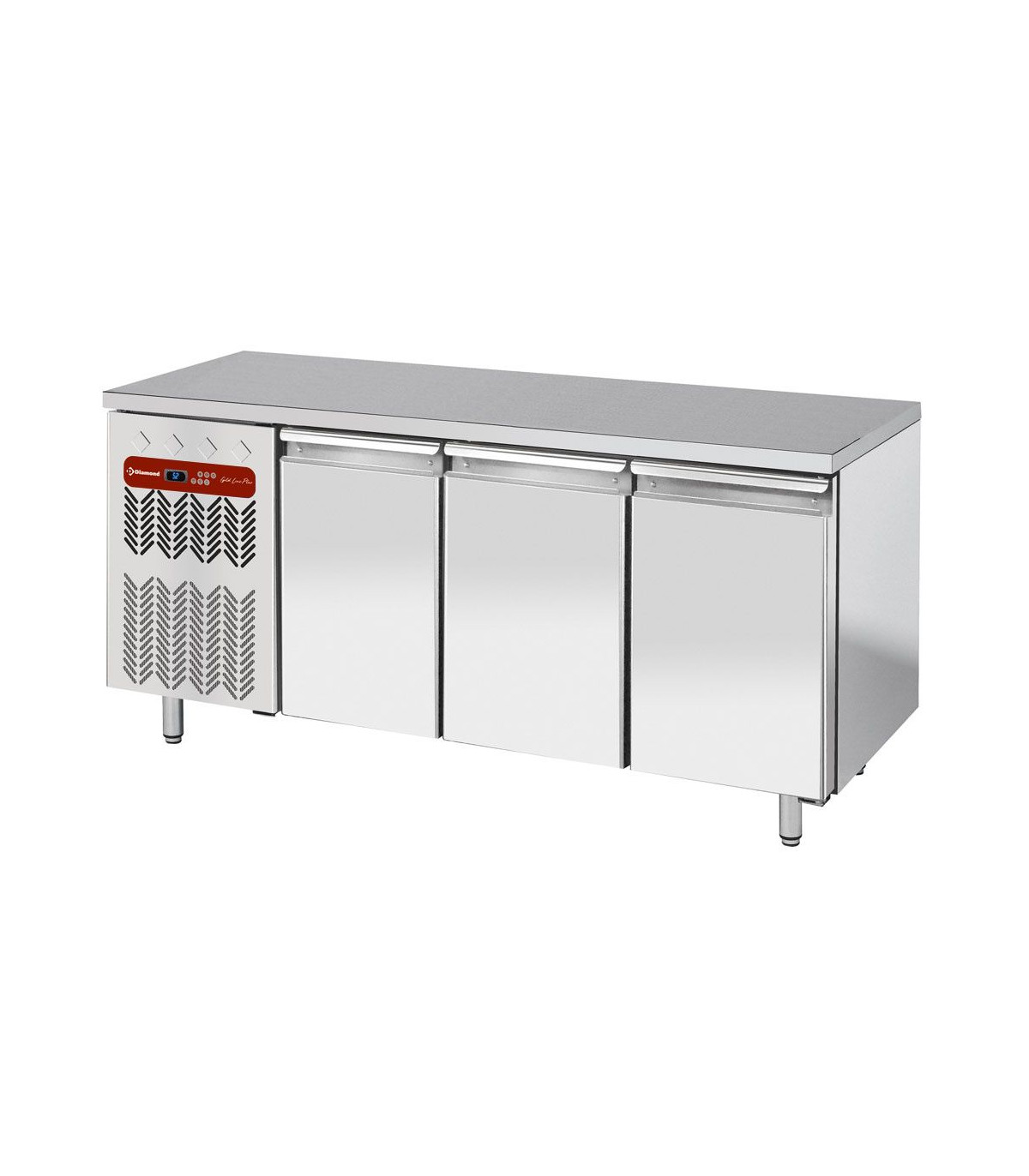 TABLE FRIGORIFIQUE VENTILEE 3 PORTES GN1/1 GROUPE A GAUCHE DIAMOND dans TABLES REFRIGEREES