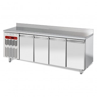 TABLE FRIGORIFIQUE MURALE VENTILEE 4 PORTES GN1/1 550LT GROUPE A GAUCHE DIAMOND dans TABLES REFRIGEREES