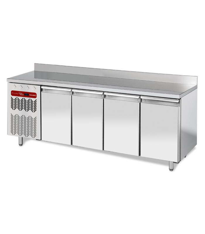 TABLE FRIGORIFIQUE MURALE VENTILEE 4 PORTES GN1/1 550LT GROUPE A GAUCHE DIAMOND dans TABLES REFRIGEREES