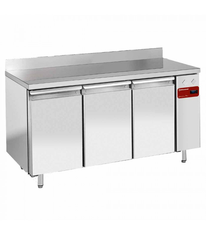 TABLE FRIGORIFIQUE MURALE VENTILEE 3 PORTES GN1/1 405LT SANS GROUPE DIAMOND dans TABLES REFRIGEREES