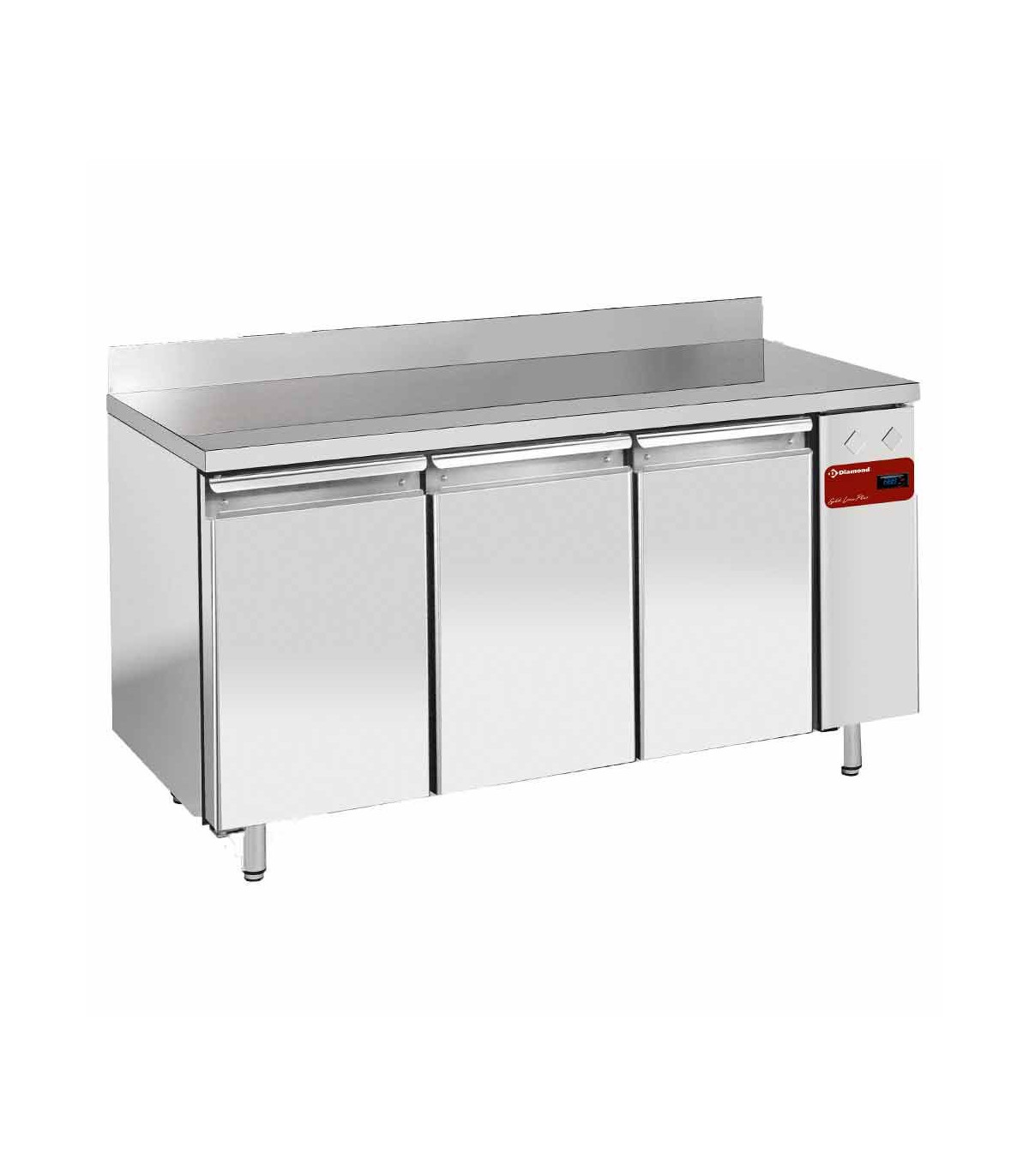 TABLE FRIGORIFIQUE MURALE VENTILEE 3 PORTES GN1/1 405LT SANS GROUPE DIAMOND dans TABLES REFRIGEREES