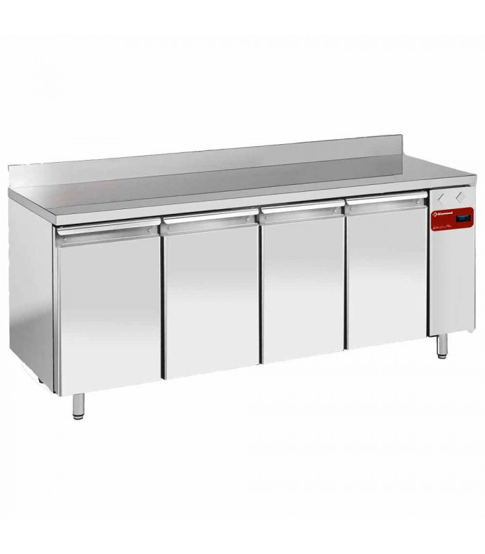 TABLE FRIGORIFIQUE MURALE VENTILEE 4 PORTES GN1/1 550LT SANS GROUPE DIAMOND dans TABLES REFRIGEREES