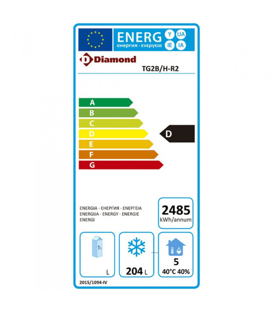 TABLE NEGATIVE VENTILEE 2 PORTES GN1/1 260LT DIAMOND dans TABLES REFRIGEREES