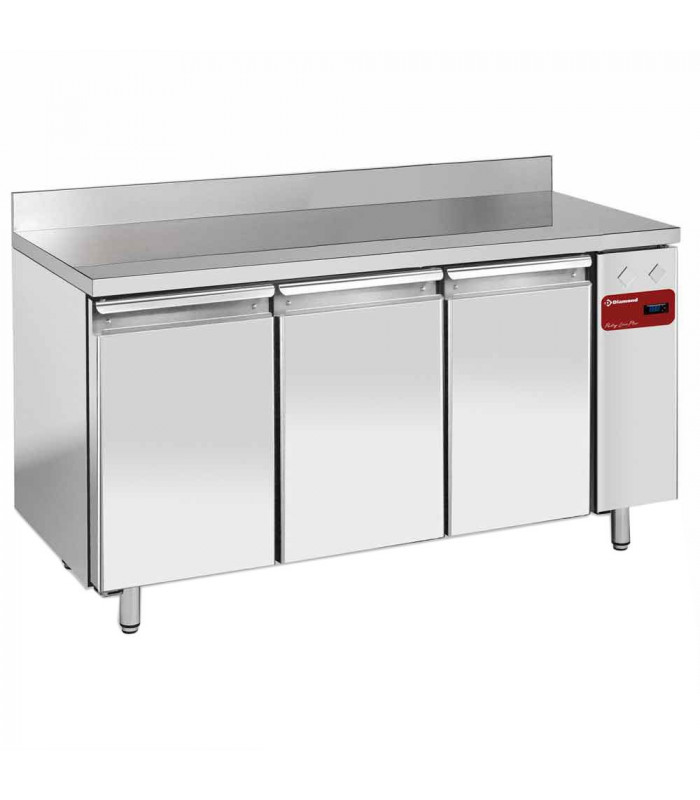 TABLE DE CONGELATION MURALE VENTILEE 3 PORTES GN1/1 405LT SANS GROUPE DIAMOND dans TABLES REFRIGEREES