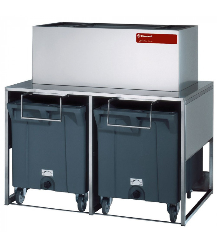 BAC STOCKAGE + CHARIOTS 2X108KG DIAMOND dans MACHINE A GLACONS