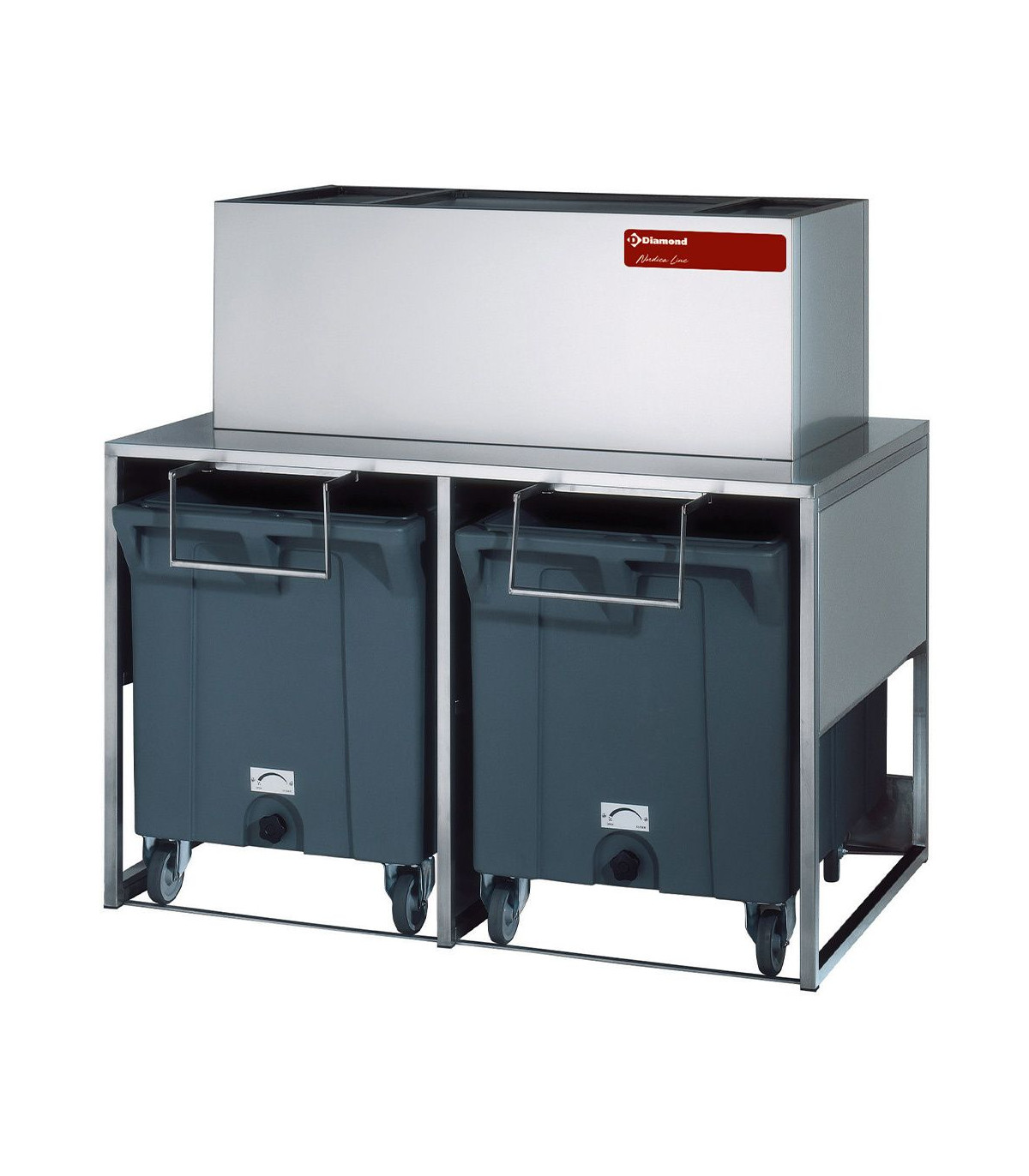 BAC STOCKAGE + CHARIOTS 2X108KG DIAMOND dans MACHINE A GLACONS