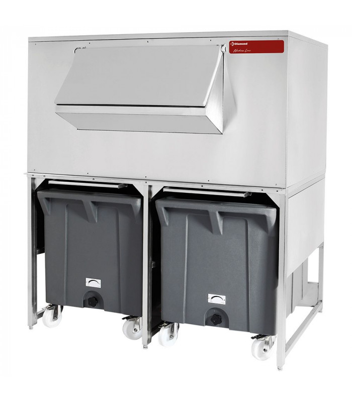 BACS STOCKAGE + CHARIOTS 2X108KG DIAMOND dans MACHINE A GLACONS