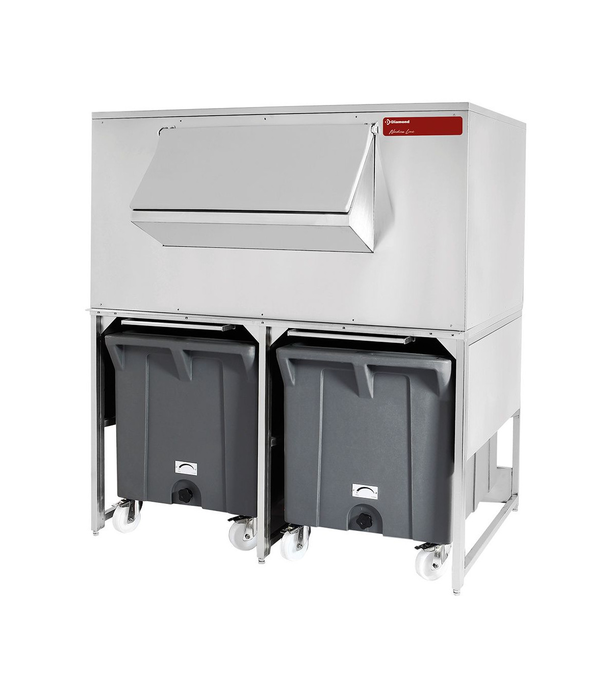 BACS STOCKAGE + CHARIOTS 2X108KG DIAMOND dans MACHINE A GLACONS