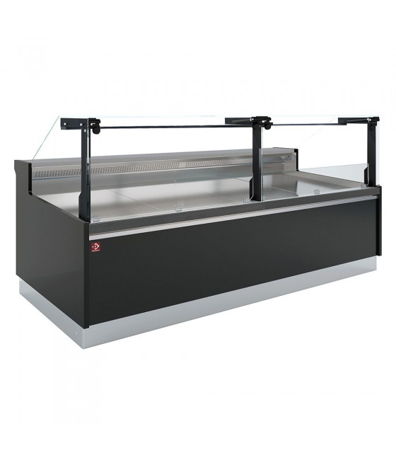 COMPTOIR VENTILE AVEC RESERVE VITRE VERTICALE 90° AVEC RELEVAGE A PISTON 193.5CM DIAMOND dans COMPTOIR