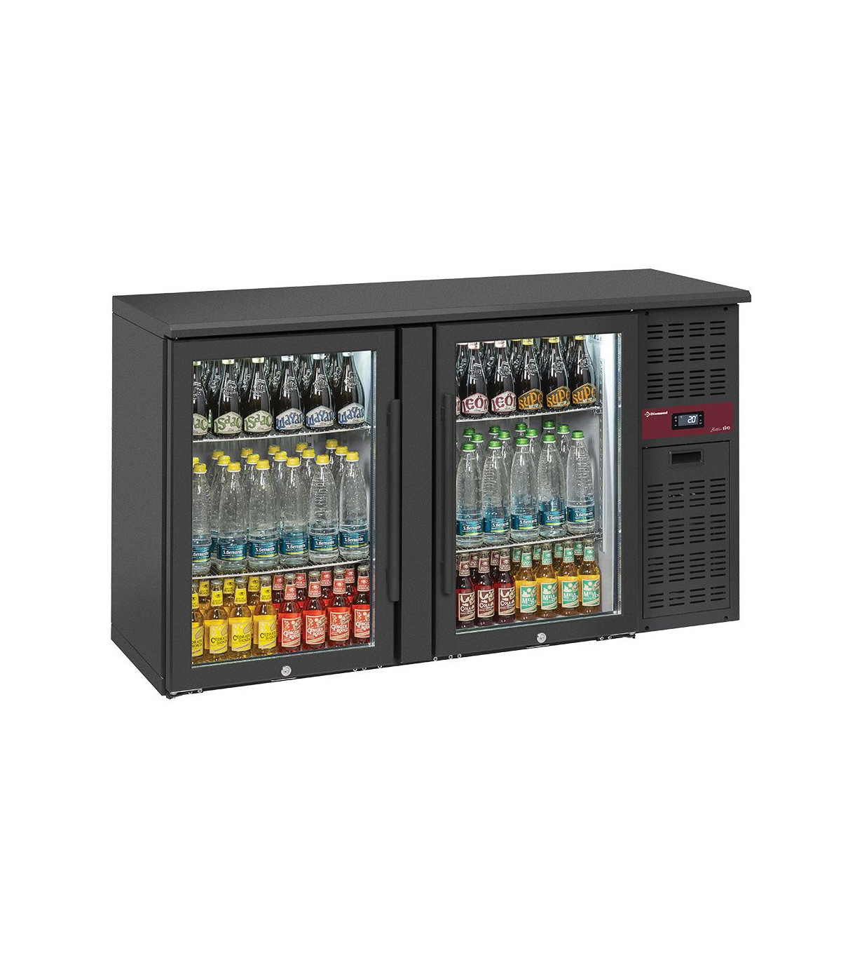 REFROIDISSEUR DE BOUTEILLES 2 PORTES VITREES 320LT PIEDS REGLABLES DIAMOND dans FRIGOS BAR
