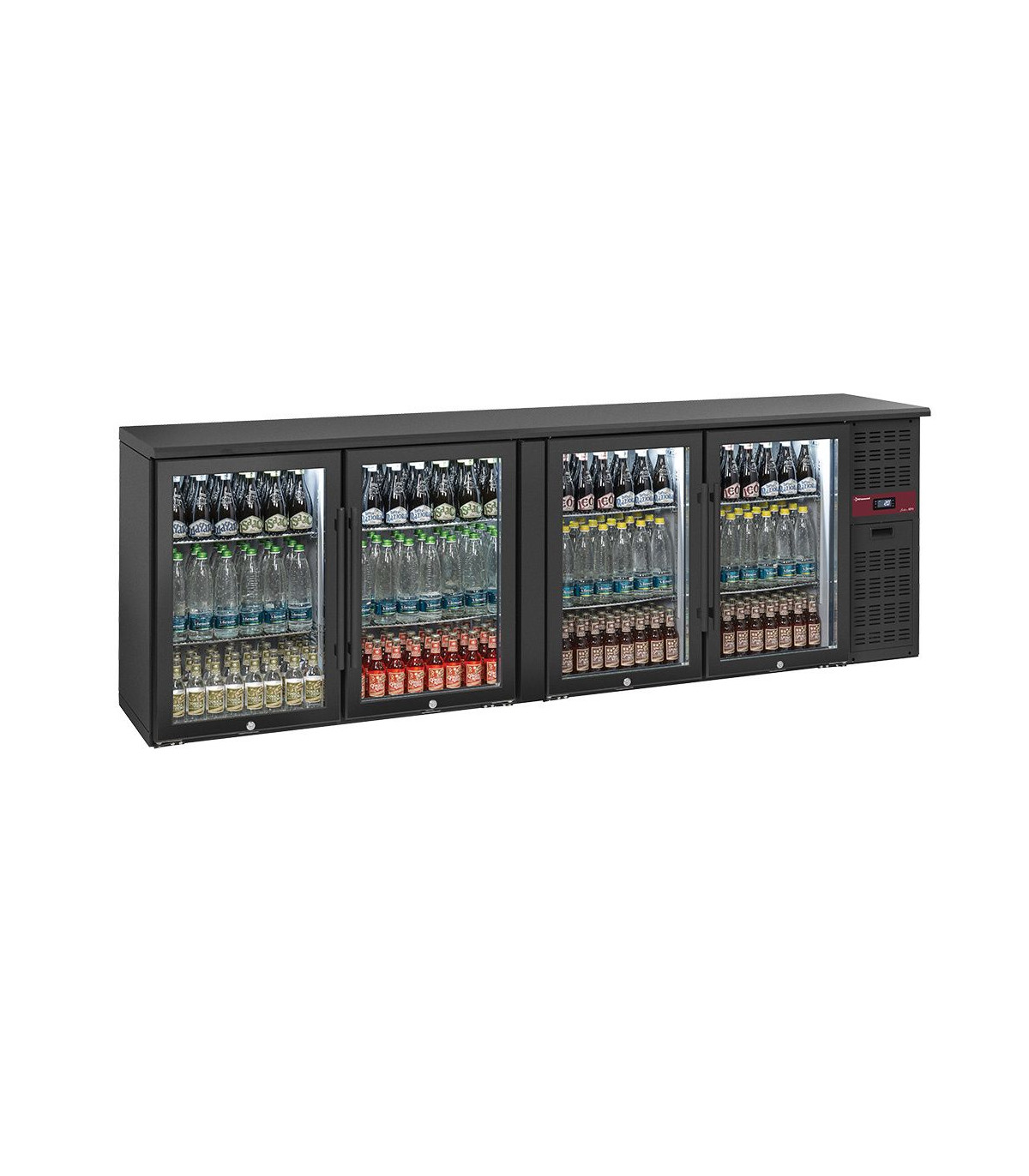REFROIDISSEUR DE BOUTEILLES 4 PORTES VITREES 620LT PIEDS REGLABLES DIAMOND dans FRIGOS BAR
