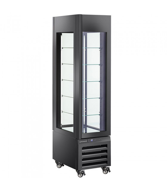 VITRINE FULL VITREE 260LT 5 NIVEAUX EN VERRE VENTILEE PASTRY NOIR DIAMOND dans CONGELATEURS VITRINES