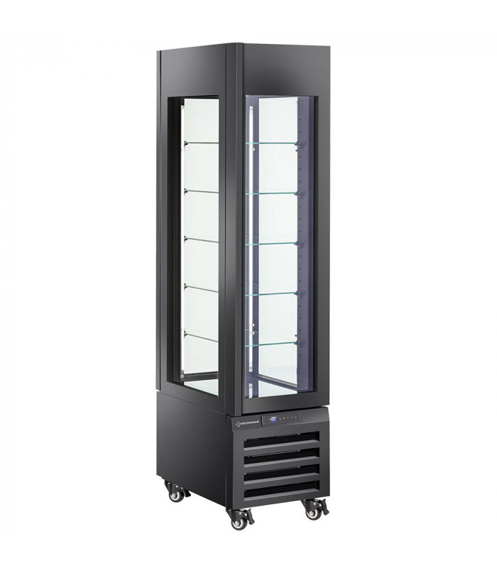 VITRINE FULL VITREE 260LT 5 NIVEAUX EN VERRE VENTILEE PASTRY NOIR DIAMOND dans CONGELATEURS VITRINES