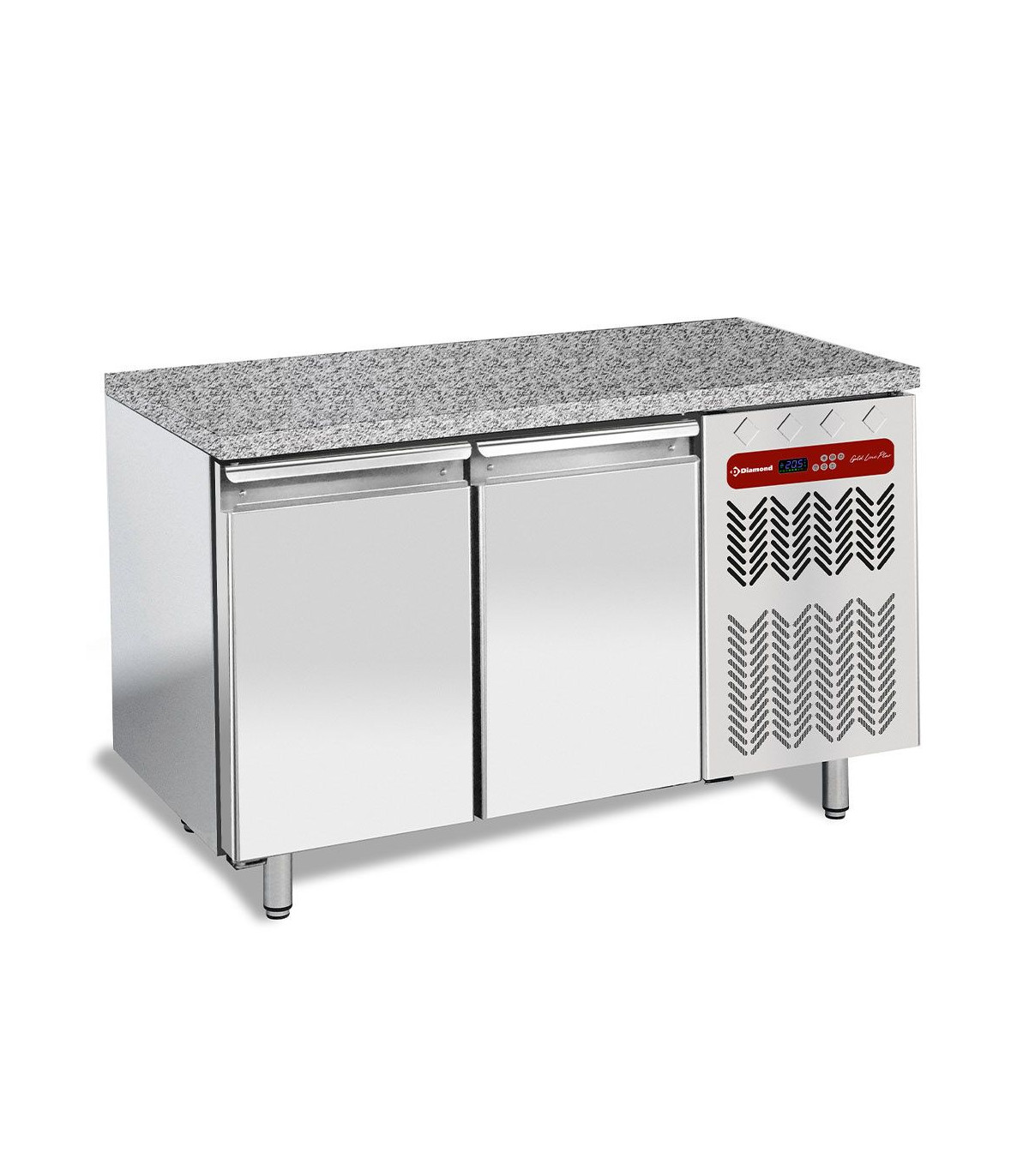 TABLE FRIGORIFIQUE VENTILEE 2 PORTES EN 600X400 + TOP GRANIT DIAMOND dans TABLES REFRIGEREES