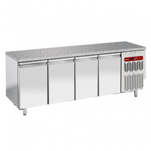 TABLE FRIGORIFIQUE VENTILEE 4 PORTES EN 600X400 + TOP EN GRANIT DIAMOND dans TABLES REFRIGEREES