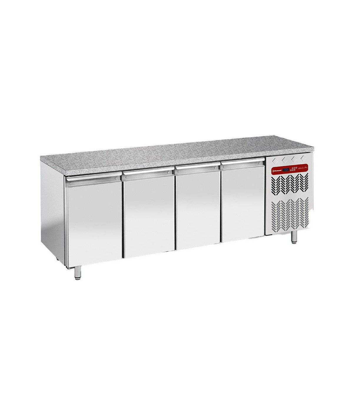 TABLE FRIGORIFIQUE VENTILEE 4 PORTES EN 600X400 + TOP EN GRANIT DIAMOND dans TABLES REFRIGEREES