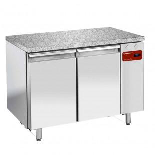 TABLE FRIGORIFIQUE VENTILEE 2 PORTES EN 600X400 + TOP EN GRANIT SANS GROUPE DIAMOND dans TABLES REFRIGEREES