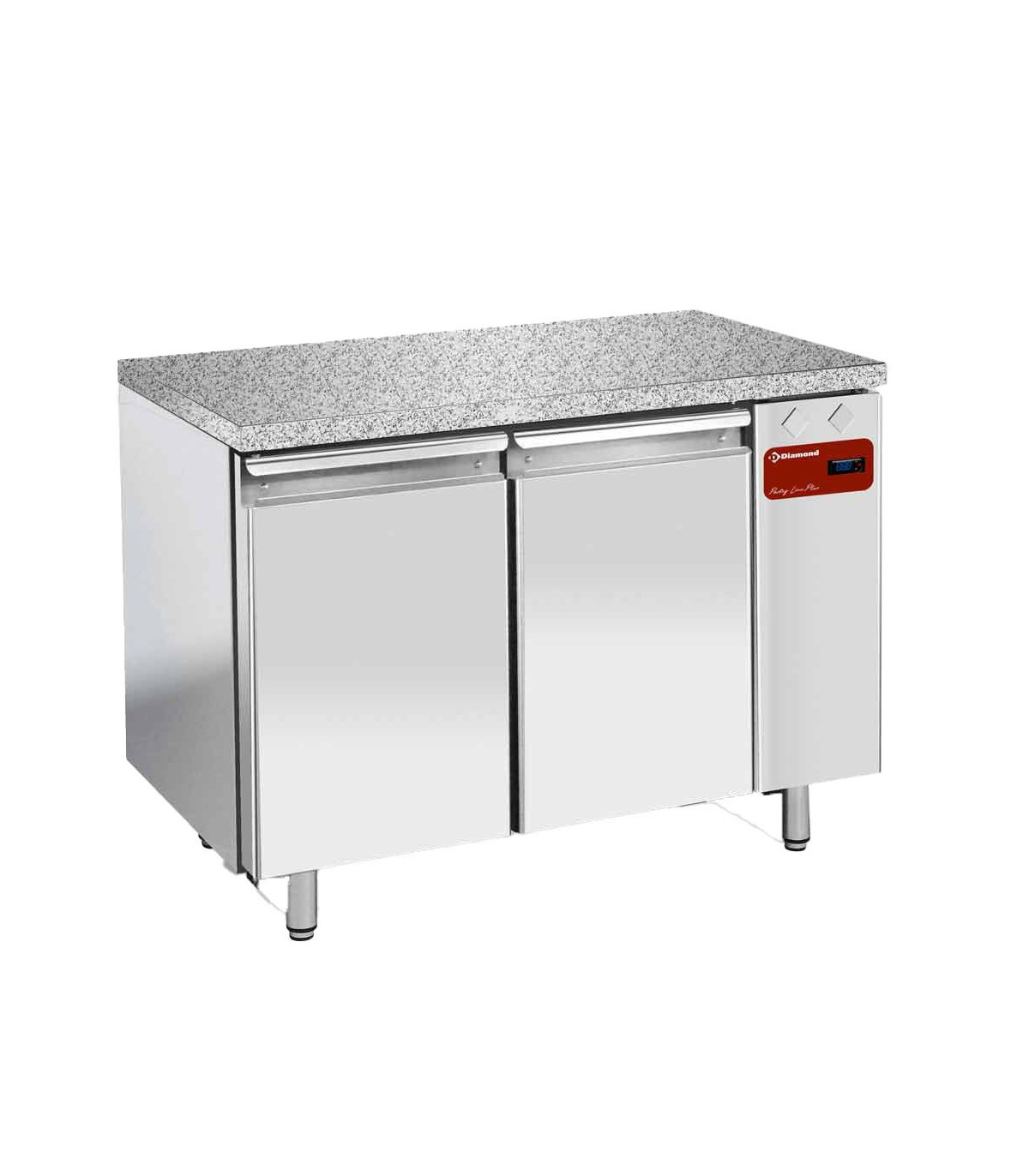 TABLE FRIGORIFIQUE VENTILEE 2 PORTES EN 600X400 + TOP EN GRANIT SANS GROUPE DIAMOND dans TABLES REFRIGEREES