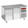 TABLE NEGATIVE VENTILEE 2 PORTES EN 600X400 + TOP EN GRANIT DIAMOND dans TABLES REFRIGEREES