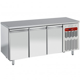 TABLE NEGATIVE VENTILEE 3 PORTES EN 600X400 + TOP EN GRANIT DIAMOND dans TABLES REFRIGEREES