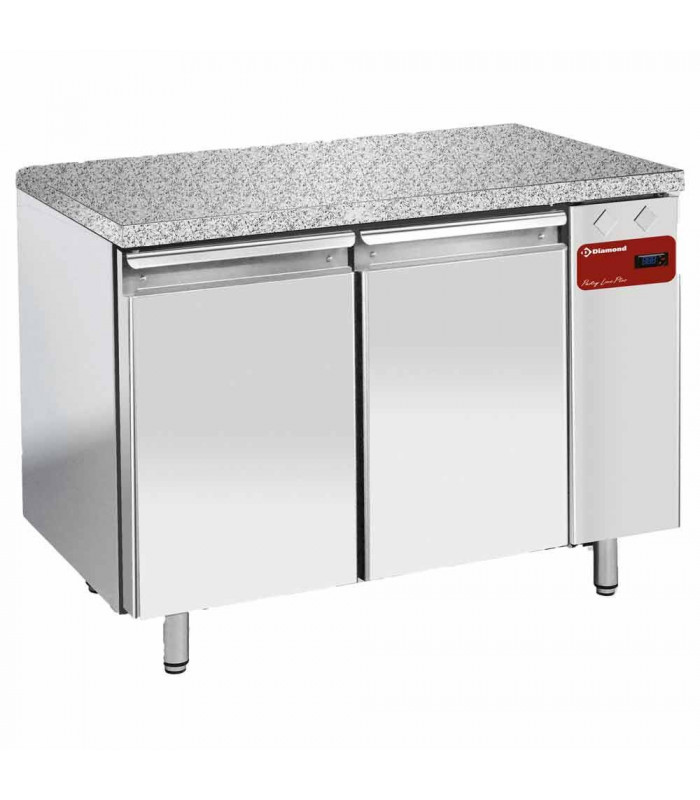 TABLE NEGATIVE VENTILEE 2 PORTES EN 600X400 + TOP EN GRANIT SANS GROUPE DIAMOND dans TABLES REFRIGEREES