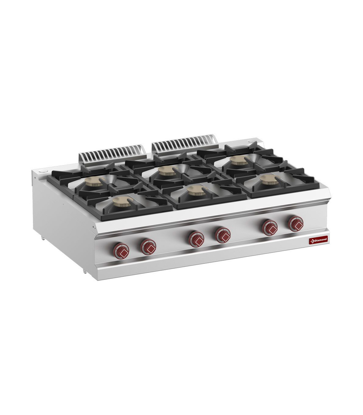 CUISINIERE GAZ 6 FEUX VIFS TOP DIAMOND dans GAZ