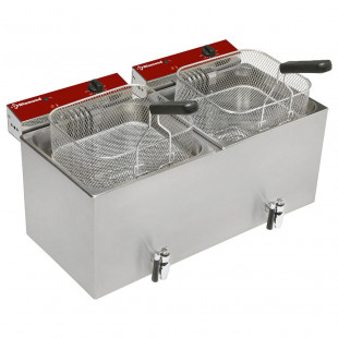 FRITEUSE DE TABLE ELECTRIQUE 2X12LT + ROBINET DE VIDANGE DIAMOND dans ELECTRIQUE
