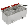 FRITEUSE DE TABLE ELECTRIQUE 2X12LT + ROBINET DE VIDANGE DIAMOND dans ELECTRIQUE