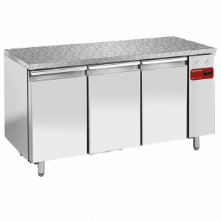 TABLE NEGATIVE VENTILEE 3 PORTES EN 600X400 + TOP EN GRANIT SANS GROUPE DIAMOND dans TABLES REFRIGEREES