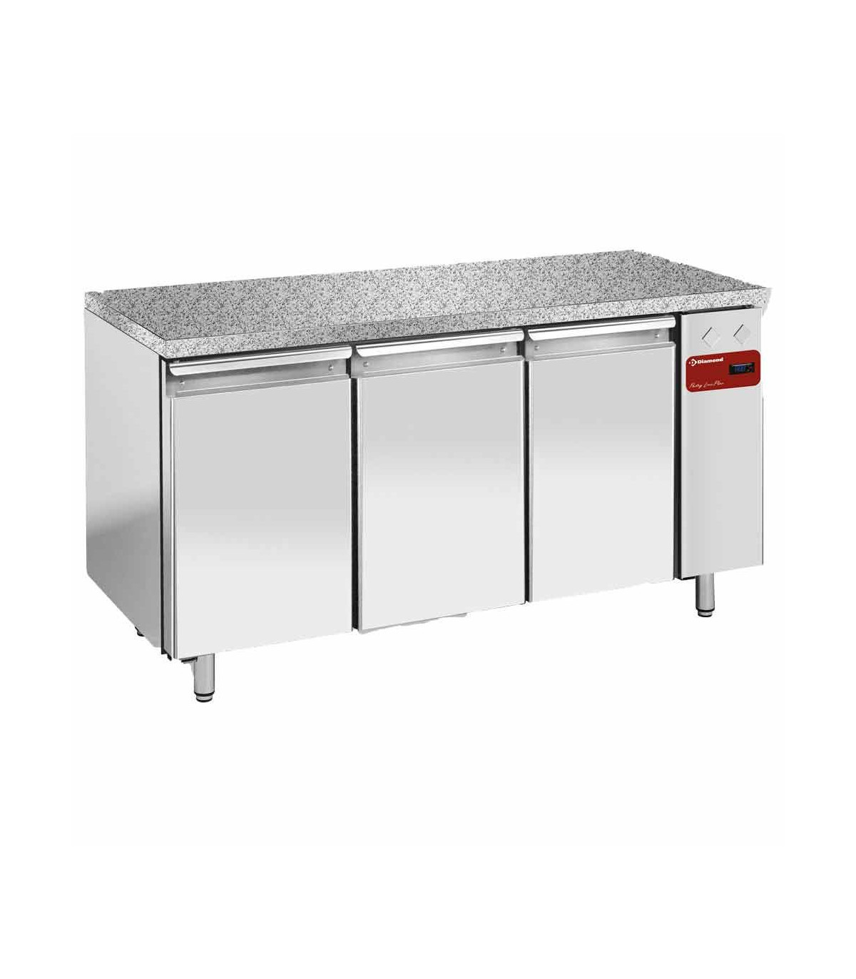 TABLE NEGATIVE VENTILEE 3 PORTES EN 600X400 + TOP EN GRANIT SANS GROUPE DIAMOND dans TABLES REFRIGEREES