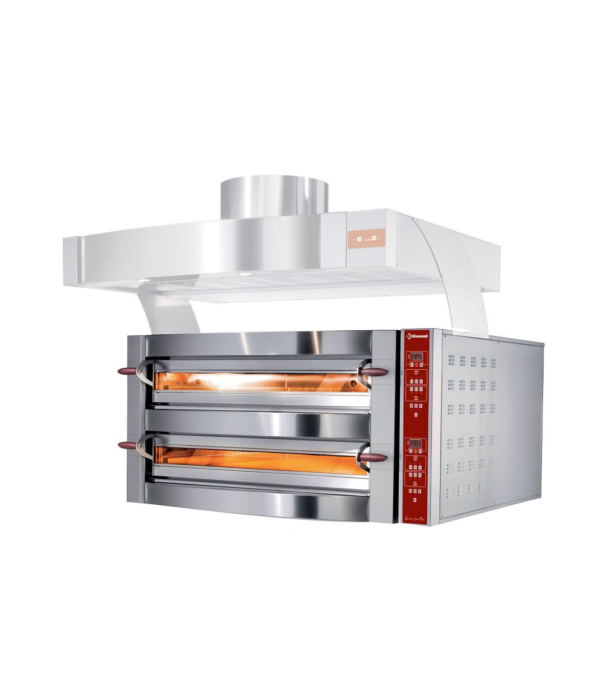 FOUR ELECTRIQUE 2 CHAMBRES 2X4 PIZZAS 350MM DIAMOND dans FOUR PIZZA