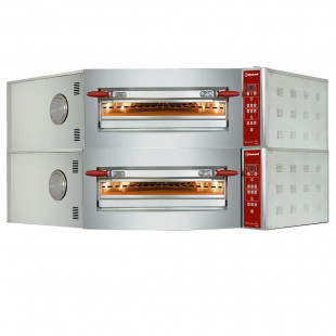 FOUR ELECTRIQUE D'ANGLE 2 CHAMBRES 2X8 PIZZAS Ø350MM DIAMOND dans FOUR PIZZA