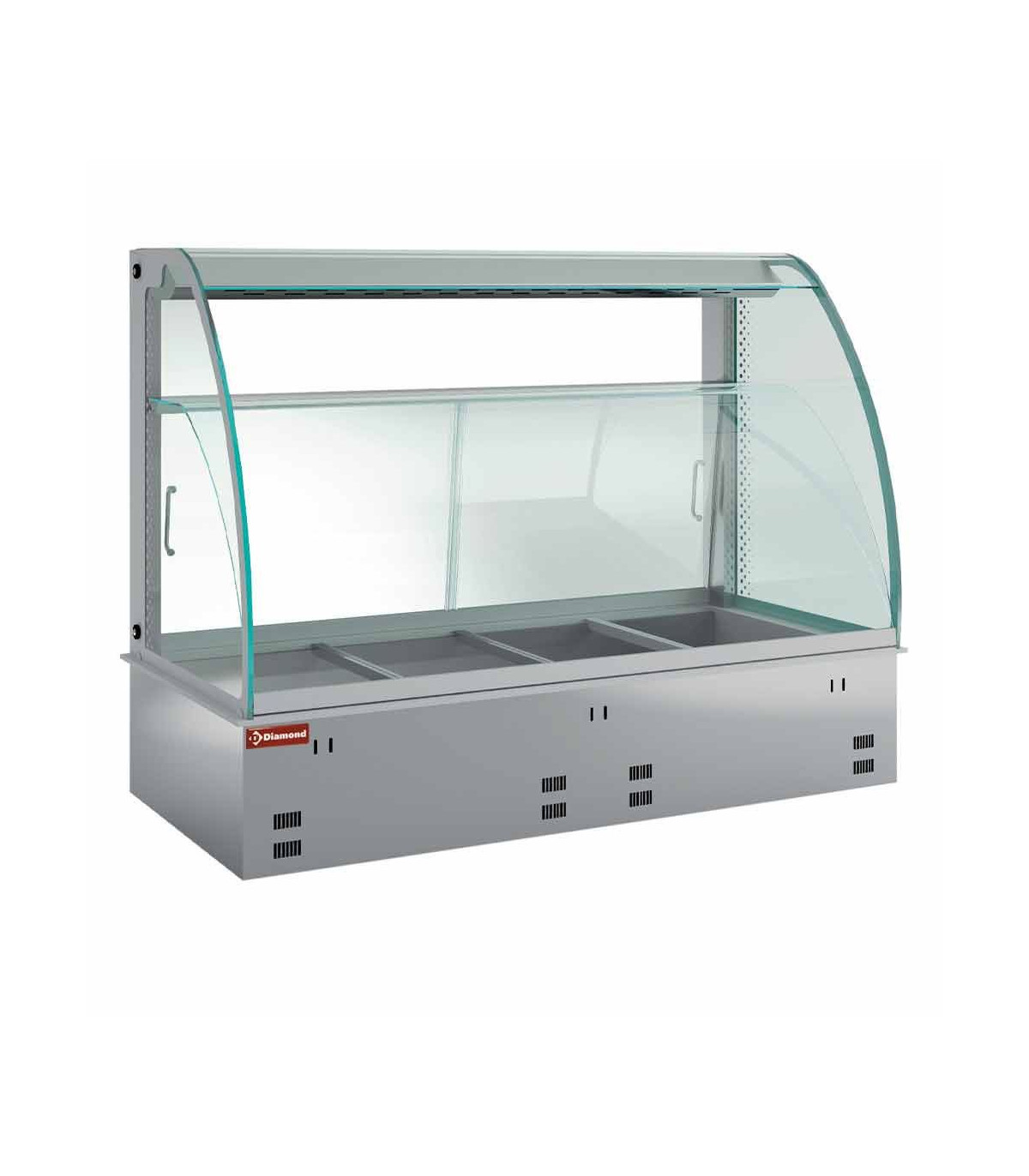 ELEMENT VITRINE CHAUFFANTE HUMIDIFIEE VENTILEE 4XGN1/1 DIAMOND dans ENCASTRABLE
