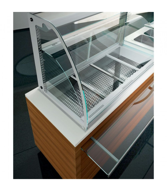ELEMENT VITRINE CHAUFFANTE HUMIDIFIEE VENTILEE 4XGN1/1 DIAMOND dans ENCASTRABLE