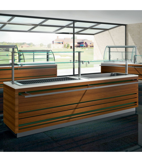 ELEMENT VITRINE CHAUFFANTE HUMIDIFIEE VENTILEE 5XGN1/1 DIAMOND dans ENCASTRABLE