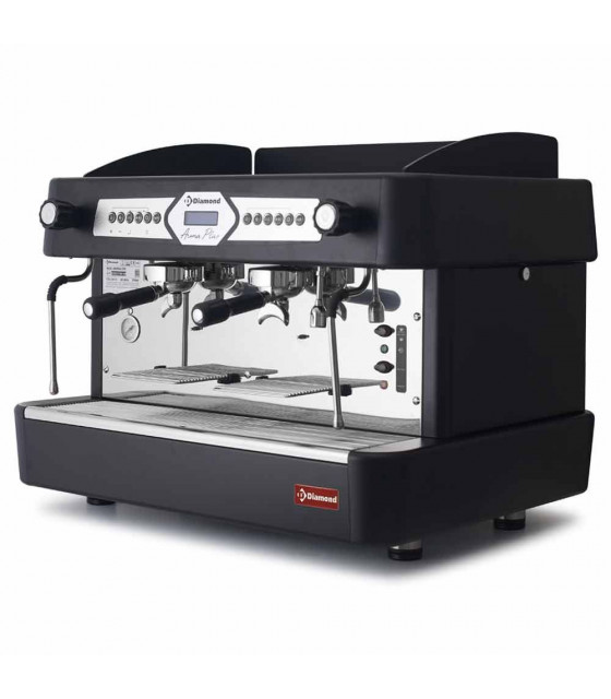 MACHINE A CAFE 2 GROUPES AUTOMATIQUE AVEC DISPLAY NOIRE DIAMOND dans MACHINE A CAFE ESPRESSO