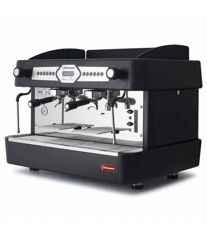 MACHINE A CAFE 2 GROUPES AUTOMATIQUE AVEC DISPLAY NOIRE DIAMOND dans MACHINE A CAFE ESPRESSO
