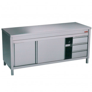 TABLE SUR ARMOIRE NEUTRE ET 3 TIROIRS A DROITE DIAMOND dans ARMOIRES