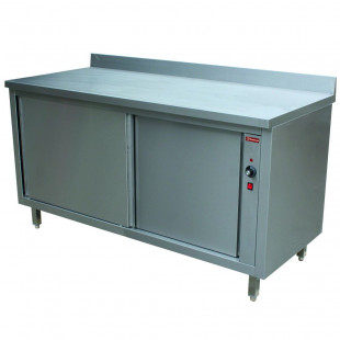 TABLE ARMOIRE CHAUFFANTE PORTES COULISSANTES + BORD ARRIERE 120CM P60 DIAMOND dans CHAUFFE ASSIETTES