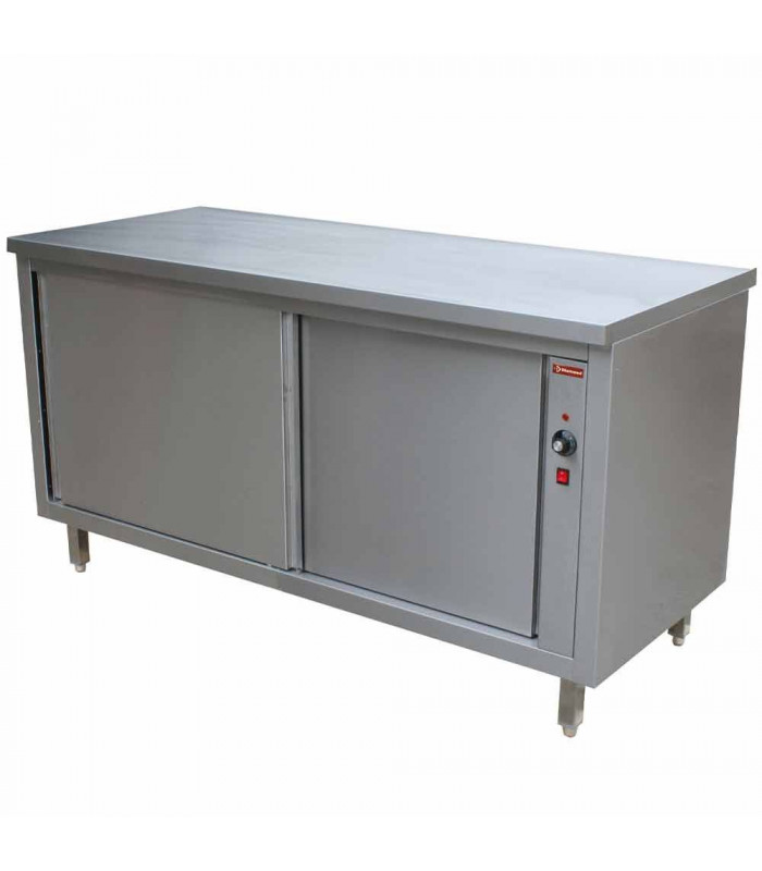TABLE ARMOIRE CHAUFFANTE AVEC PORTES COULISSANTES 200CM DIAMOND dans CHAUFFE ASSIETTES