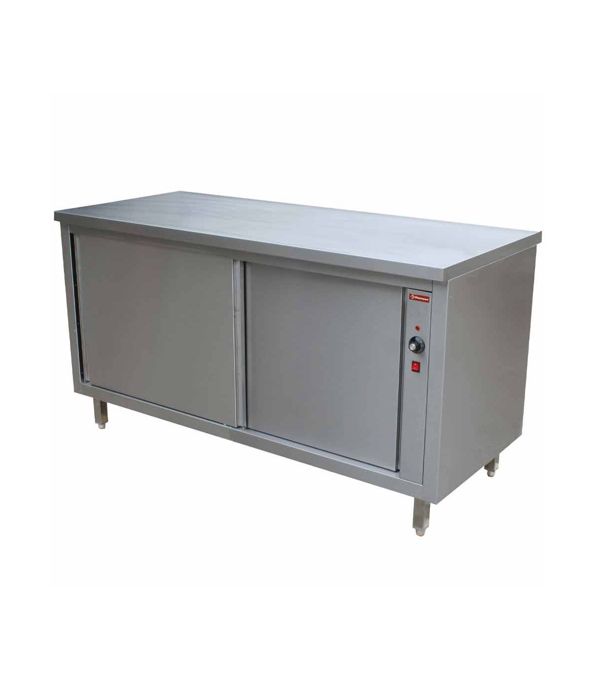 TABLE ARMOIRE CHAUFFANTE AVEC PORTES COULISSANTES 200CM DIAMOND dans CHAUFFE ASSIETTES
